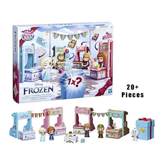 Disney Frozen Twirlabouts Surprise Celebration 4 Sleds 5 Dolls Playset Toys NEW - Picture 1 of 12